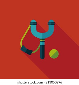 slingshot flat icon with long shadow,eps10
