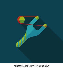 Slingshot flat icon with long shadow,eps10