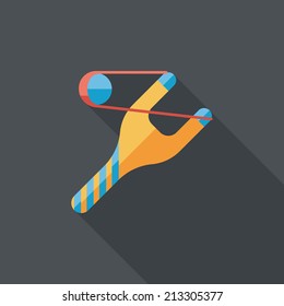 Slingshot flat icon with long shadow,eps10