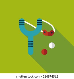 slingshot flat icon with long shadow,eps10