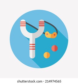 slingshot flat icon with long shadow,eps10