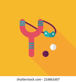 slingshot flat icon with long shadow,eps10