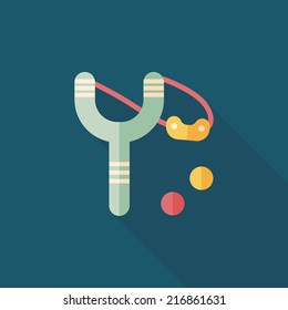 slingshot flat icon with long shadow,eps10