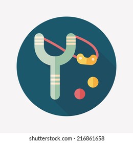 slingshot flat icon with long shadow,eps10