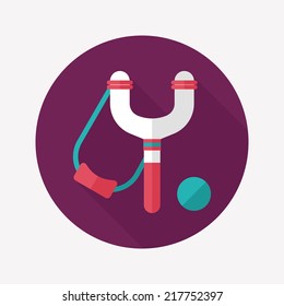 slingshot flat icon with long shadow,eps10