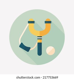 slingshot flat icon with long shadow,eps10