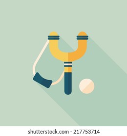 slingshot flat icon with long shadow,eps10