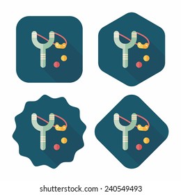 slingshot flat icon with long shadow,eps10