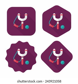 slingshot flat icon with long shadow,eps10