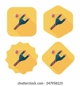 Slingshot flat icon with long shadow,eps10