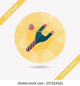 Slingshot flat icon with long shadow,eps10