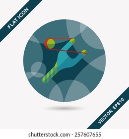 Slingshot flat icon with long shadow,eps10