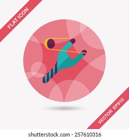 Slingshot flat icon with long shadow,eps10