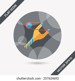 Slingshot flat icon with long shadow,eps10