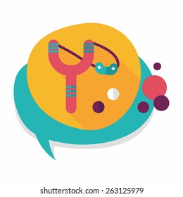 slingshot flat icon with long shadow,eps10