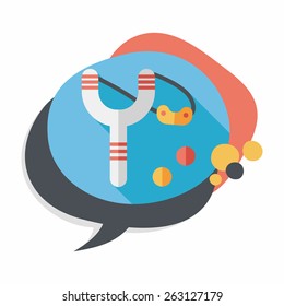 slingshot flat icon with long shadow,eps10