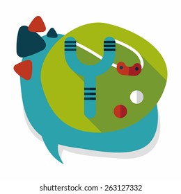 slingshot flat icon with long shadow,eps10