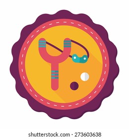 slingshot flat icon with long shadow,eps10