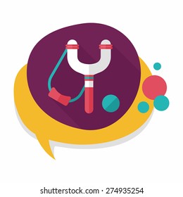 slingshot flat icon with long shadow,eps10