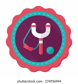 slingshot flat icon with long shadow,eps10