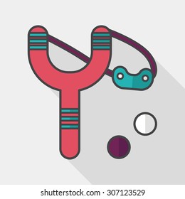 slingshot flat icon with long shadow,eps10