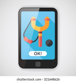 slingshot flat icon with long shadow,eps10