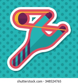 Slingshot flat icon with long shadow,eps10