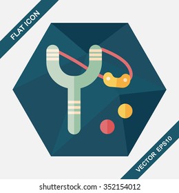 slingshot flat icon with long shadow,eps10