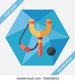 slingshot flat icon with long shadow,eps10