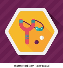 slingshot flat icon with long shadow,eps10