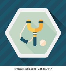 slingshot flat icon with long shadow,eps10