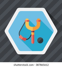 slingshot flat icon with long shadow,eps10