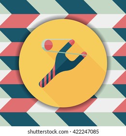 Slingshot flat icon with long shadow,eps10