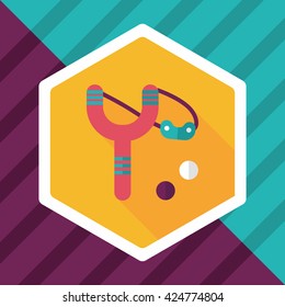 slingshot flat icon with long shadow,eps10