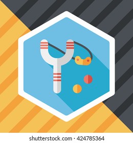slingshot flat icon with long shadow,eps10