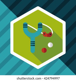 slingshot flat icon with long shadow,eps10