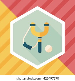 slingshot flat icon with long shadow,eps10