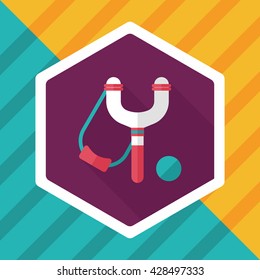 slingshot flat icon with long shadow,eps10