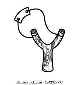 Slingshot icon, vector illustration