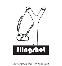 Slingshot Icon Vektorillustration Einfaches Design