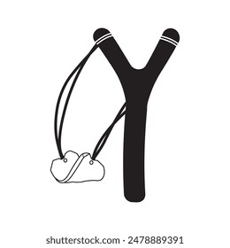 slingshot icon vector illustration simple design