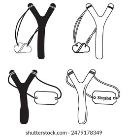 slingshot icon vector illustration simple design