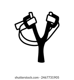 Slingshot Isolated Icon, Vector Illustration