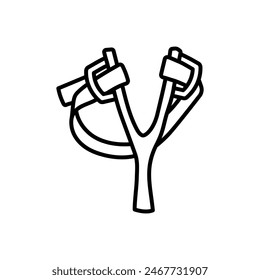 Slingshot Isolated Icon, Vector Illustration