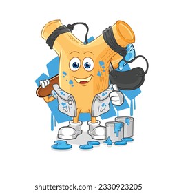 the slingshot painter illustration. character vector