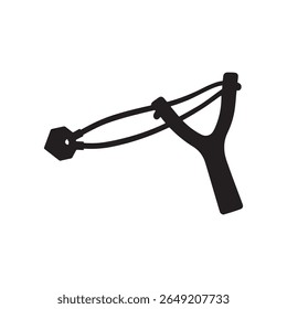 Slingshot silhouette vector isolated on white background