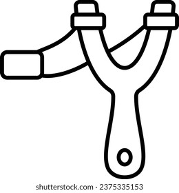 Slingshot vector icon. Can be used for printing, mobile and web applications.
