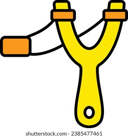 Slingshot vector icon. Can be used for printing, mobile and web applications.