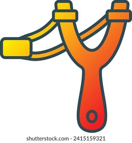 Slingshot vector icon. Can be used for printing, mobile and web applications.