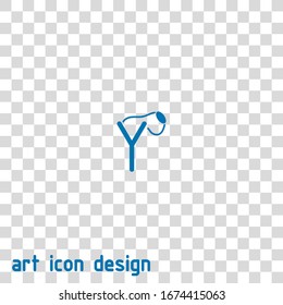 icono del vector slingshot en fondo blanco